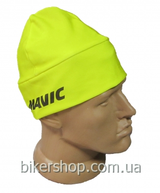 Шапка Mavic Super Roubaix желтая без шнурка